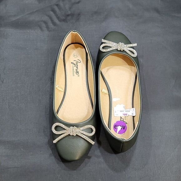 BRAND NEW LYNX JEWEL BOWNOT EMBELLISHMENTS SLIP-ON WOMEN"S FLAT - Picture 11 of 14